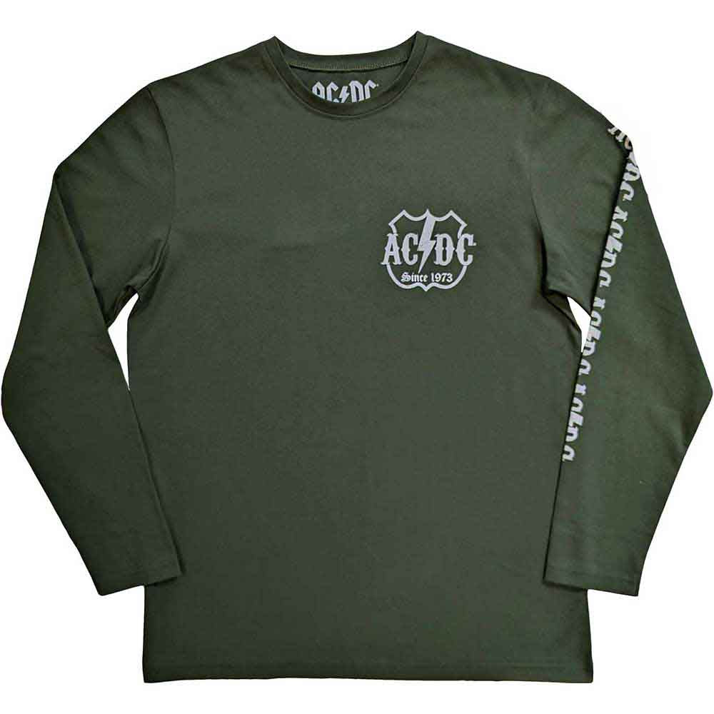 AC/DC "Rock Or Bust" Green Long Sleeve T shirt