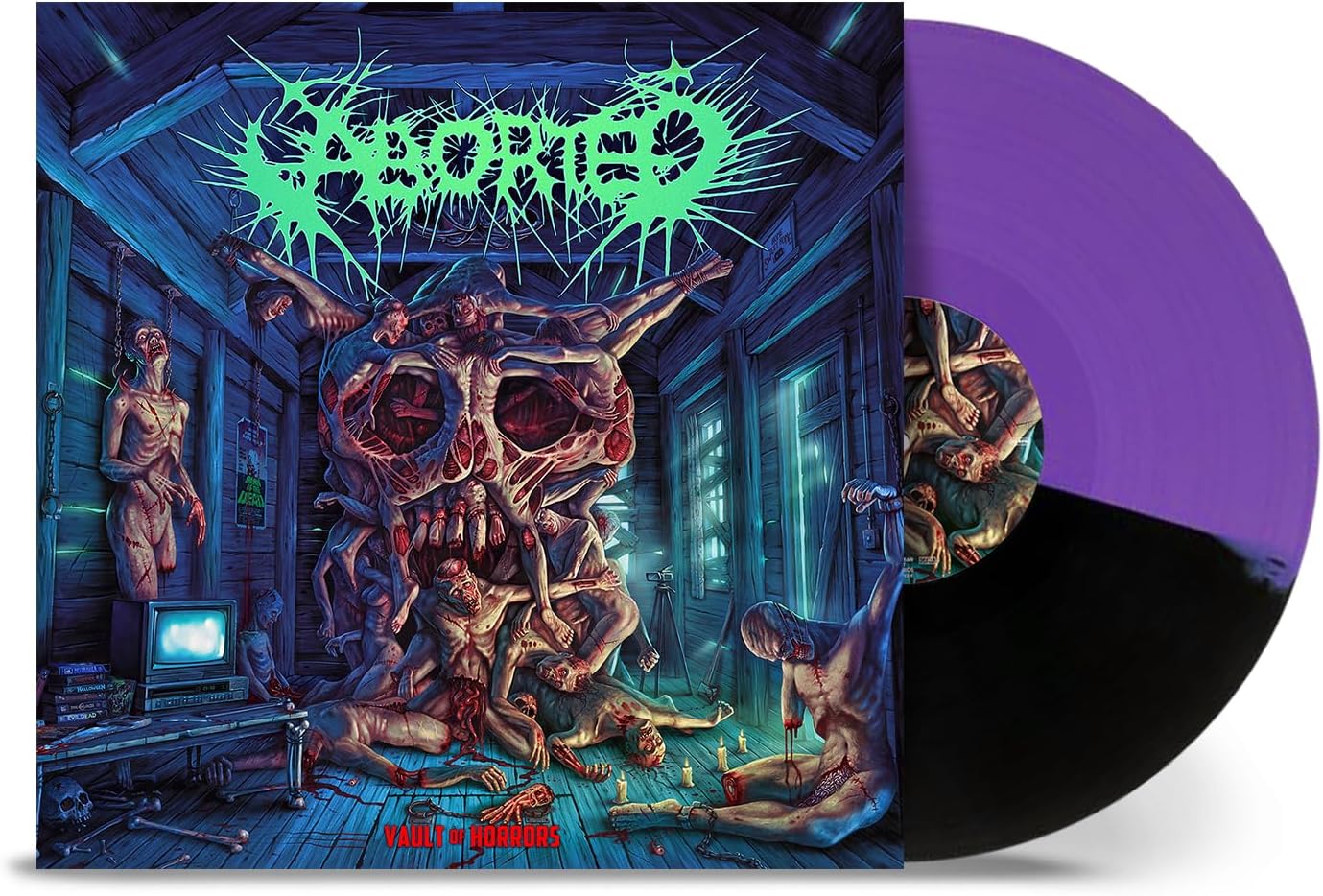 Aborted "Vault Of Horrors" Gatefold Purple / Black Vinyl