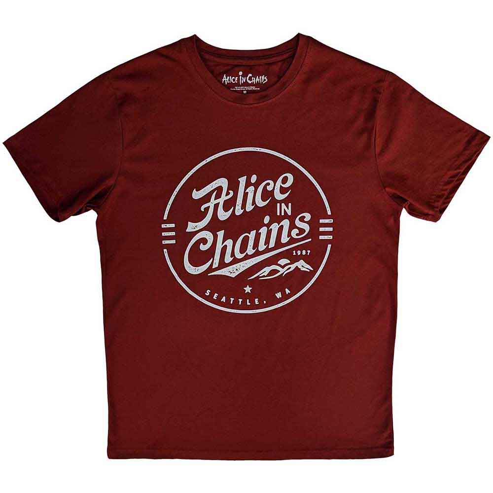 Alice In Chains "Circle Emblem" Red T shirt