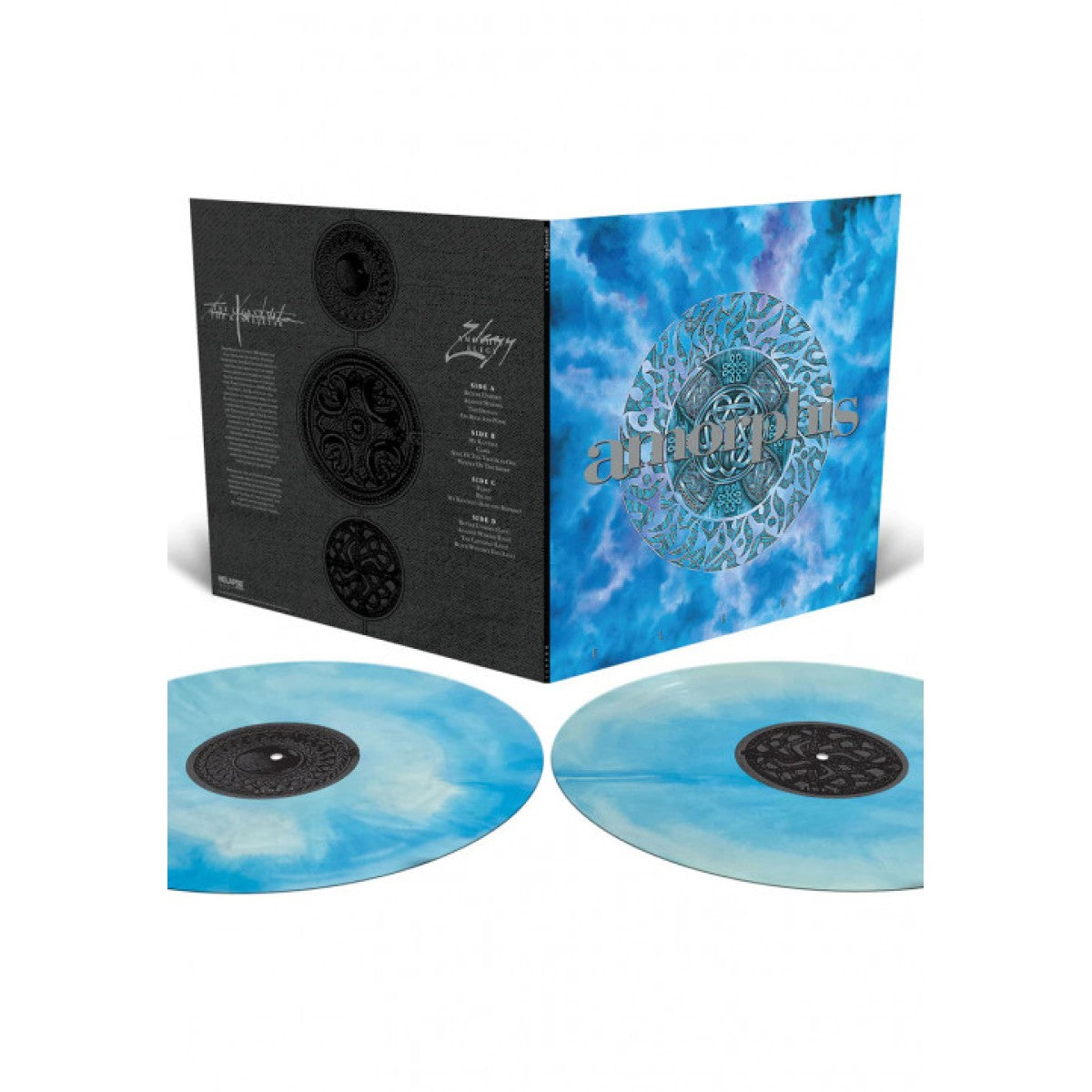 Amorphis "Elegy" Cyan Blue / White Galaxy Merge Vinyl