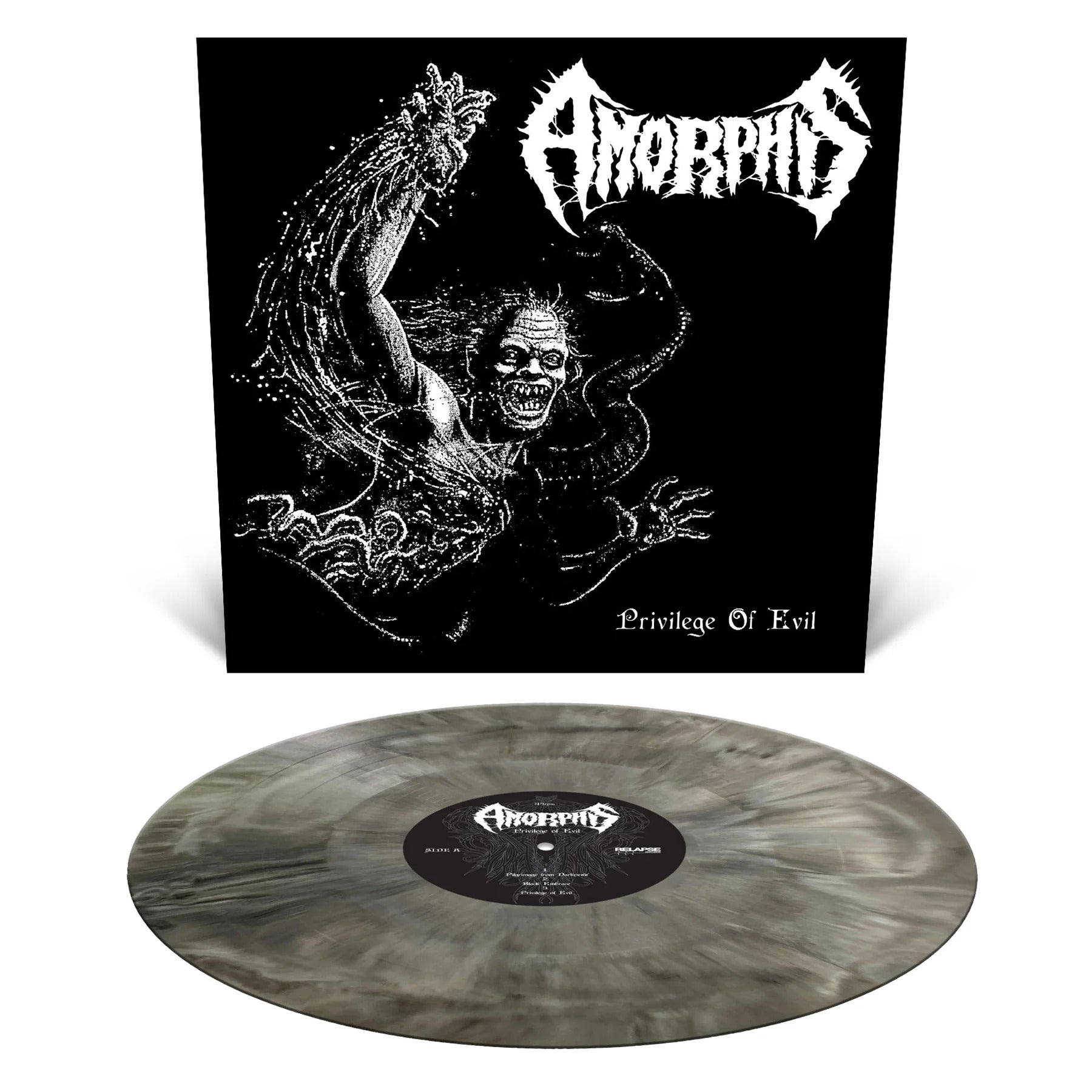 Amorphis "Privilege Of Evil" White / Black Galaxy Vinyl