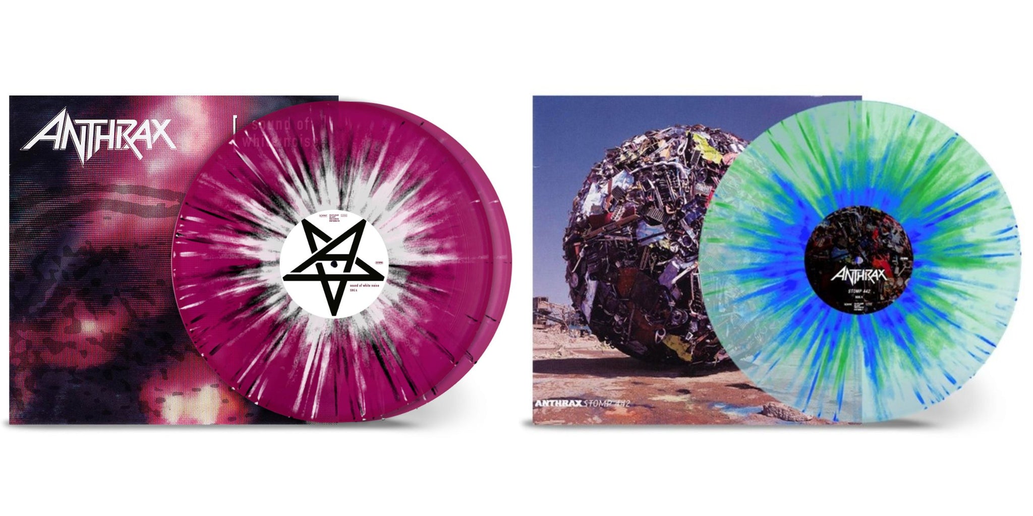 Anthrax "Sound Of White Noise" and "Stomp 442" Splatter Vinyl - NEW