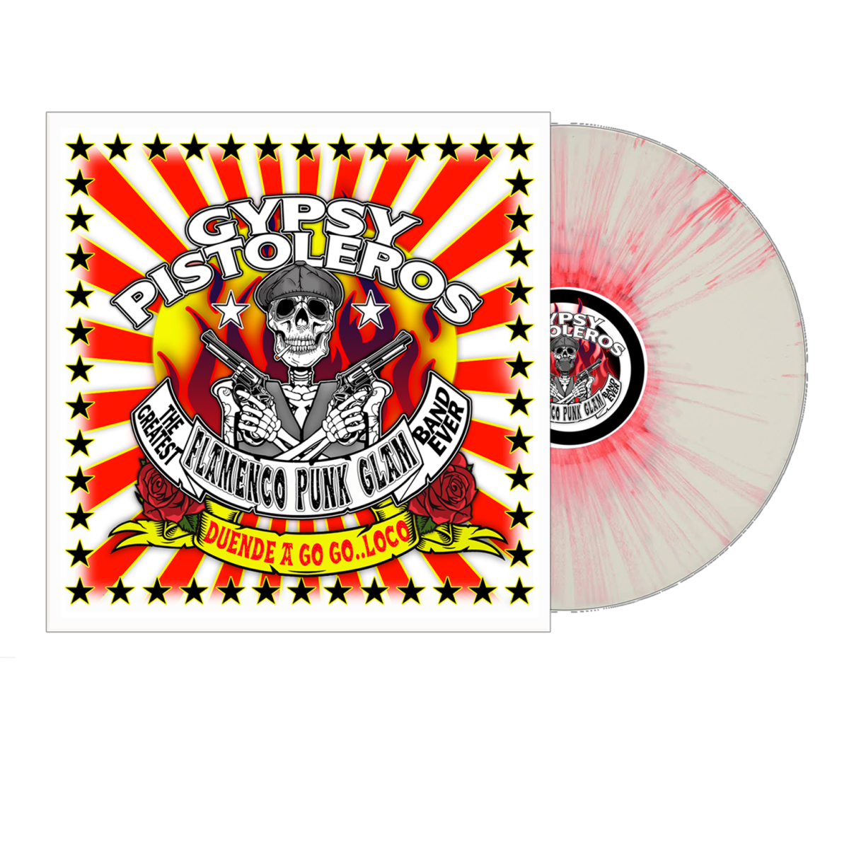 Gypsy Pistoleros "Duende a Go Go Loco" White Splatter Vinyl