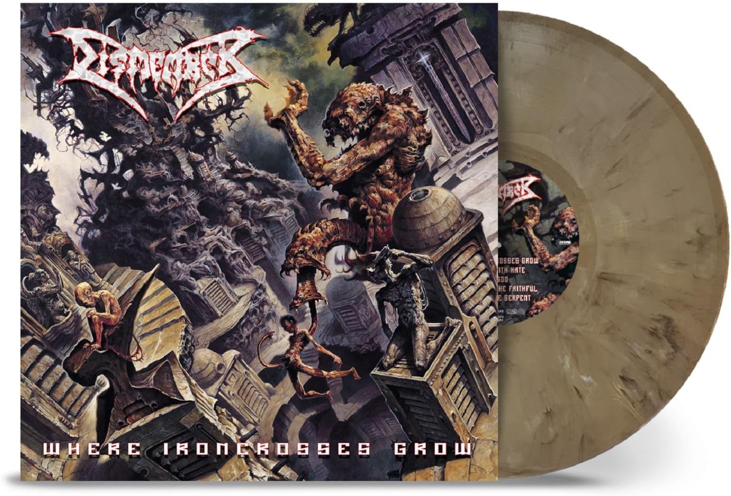 Dismember "Where Ironcrosses Grow" Sand Marbled Vinyl