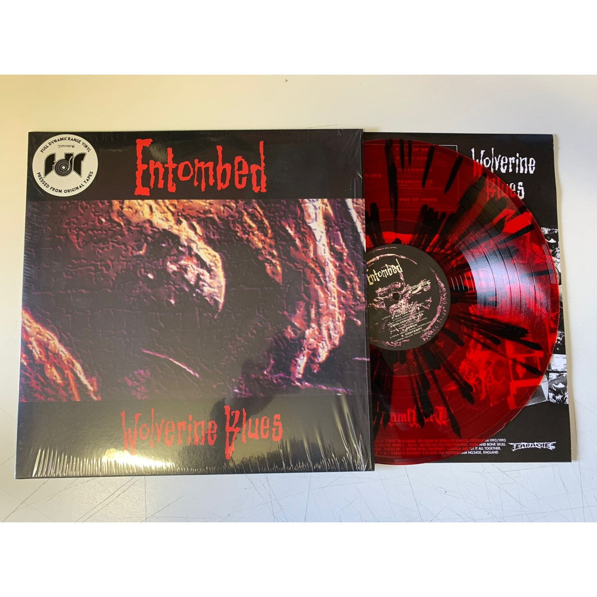 Entombed "Wolverine Blues" FDR Red / Black Splatter Vinyl