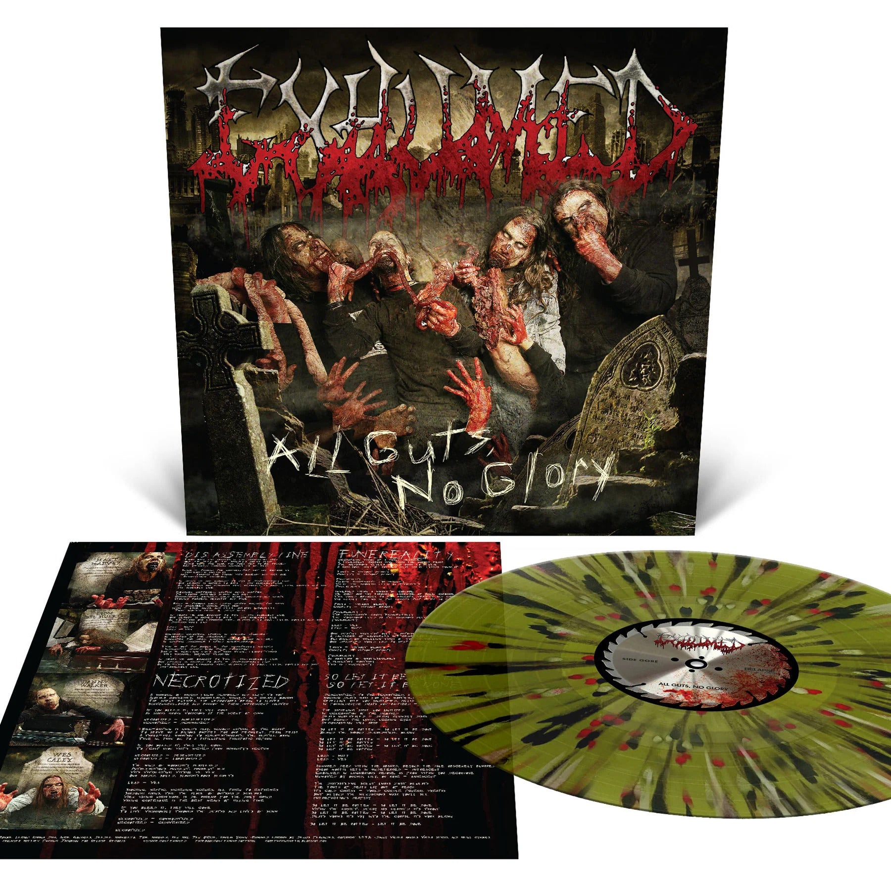Exhumed "All Guts No Glory" Swamp Green w/ Splatter Vinyl