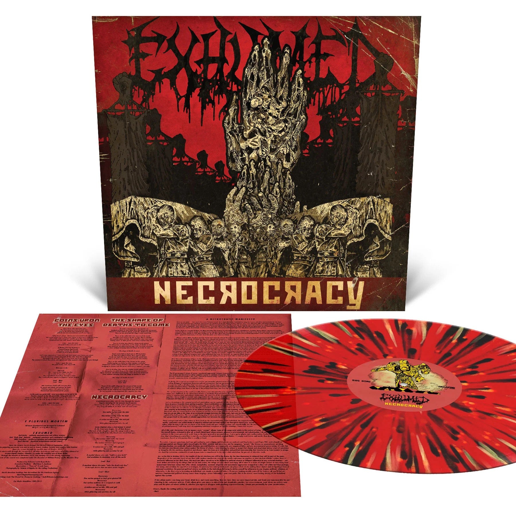 Exhumed "Necrocracy" Red Splatter Vinyl