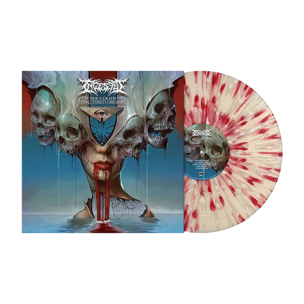 Ingested "The Tide of Death and Fractured Dreams" Clear w/ Red and White Splatter Vinyl