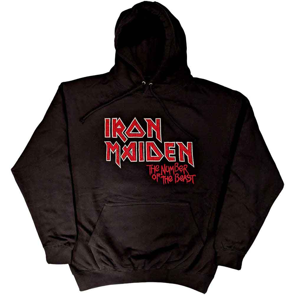 Iron Maiden "The Number Of The Beast - Vintage Logo Faded Edge" Pullover Hoodie