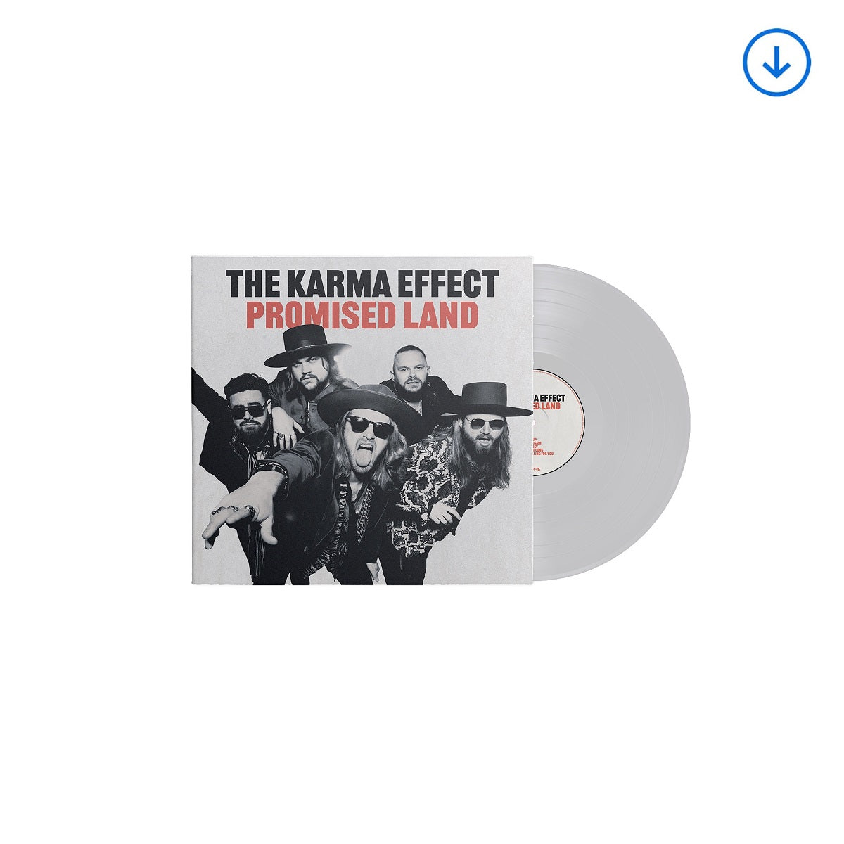 The Karma Effect "Promised Land" Clear Vinyl inc. Download (Ltd to 300 copies)