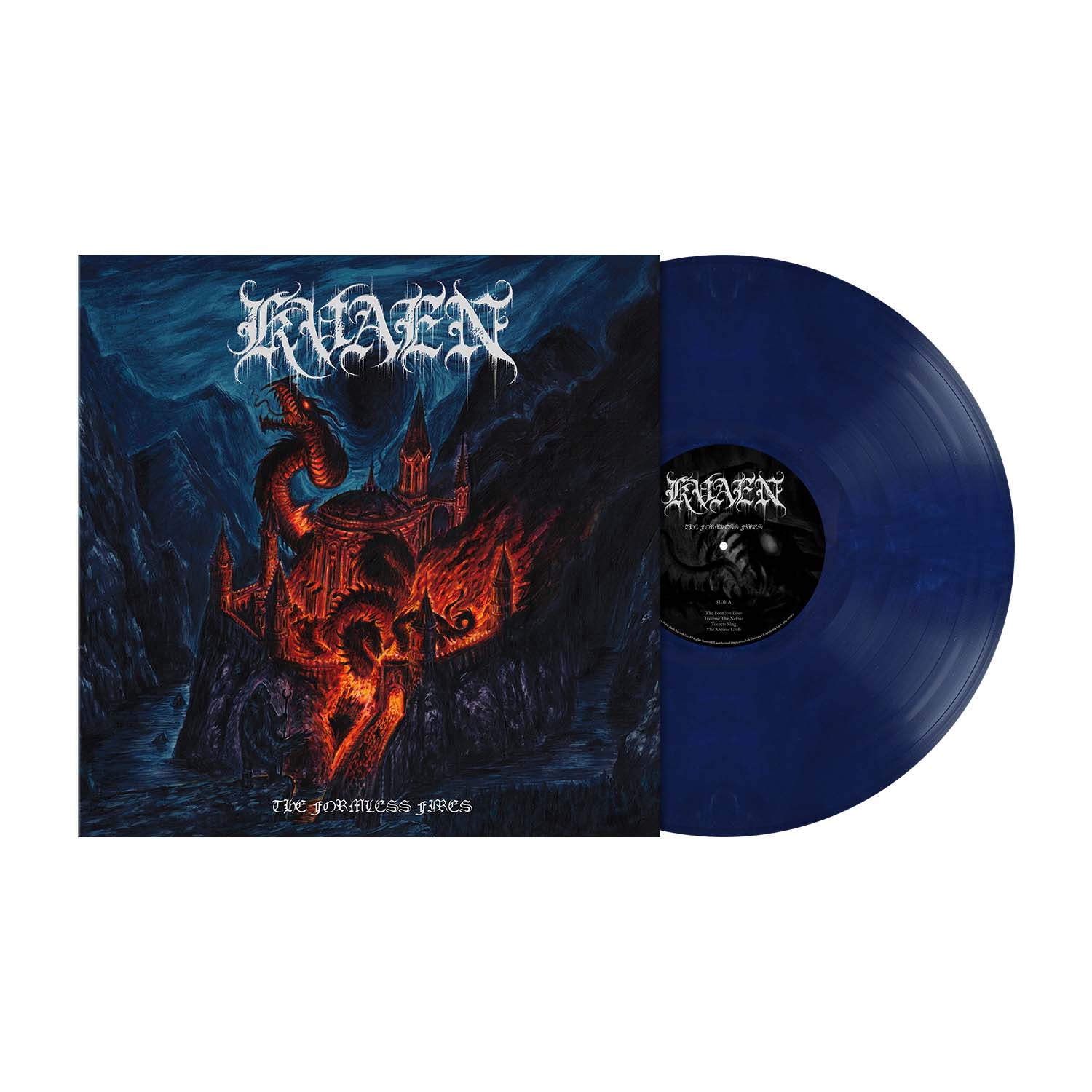 Kvaen "The Formless Fires" Dark Midnight Blue Marbled Vinyl - PRE-ORDER