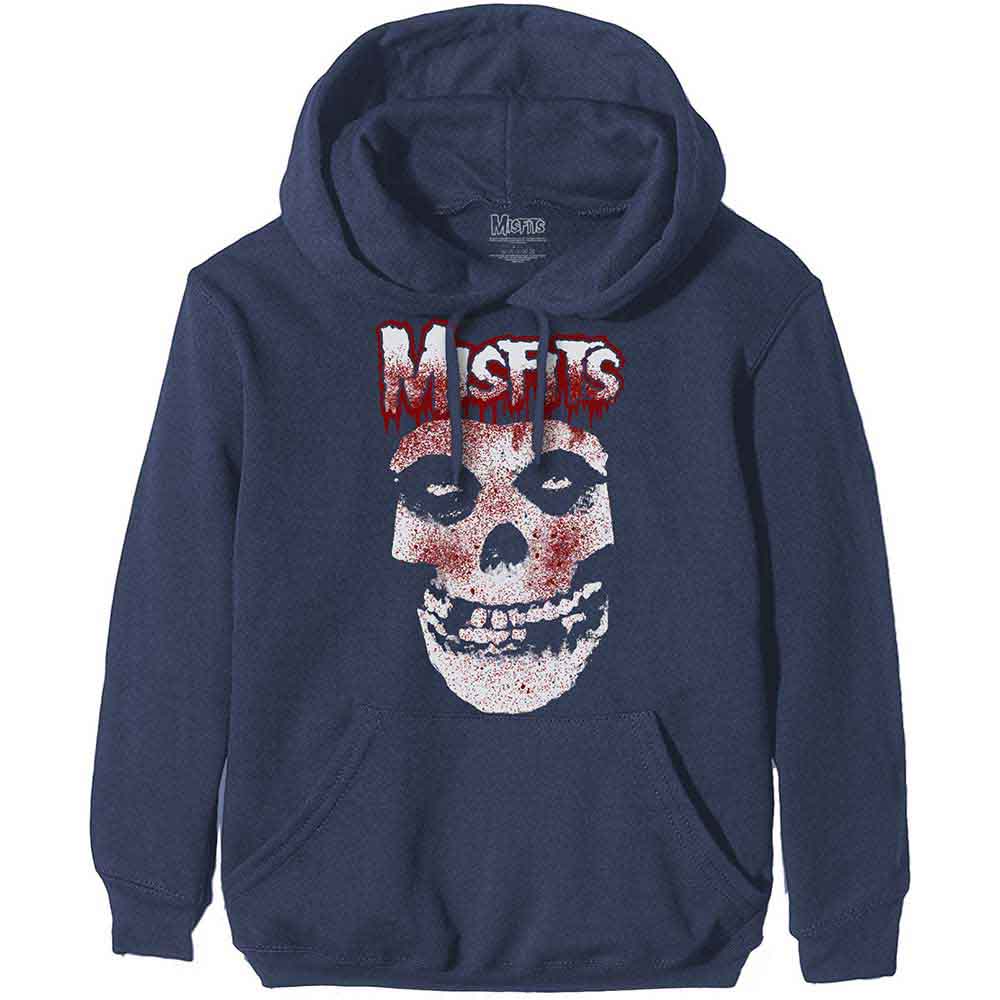Misfits "Blood Drip Skull" Navy Blue Pullover Hoodie