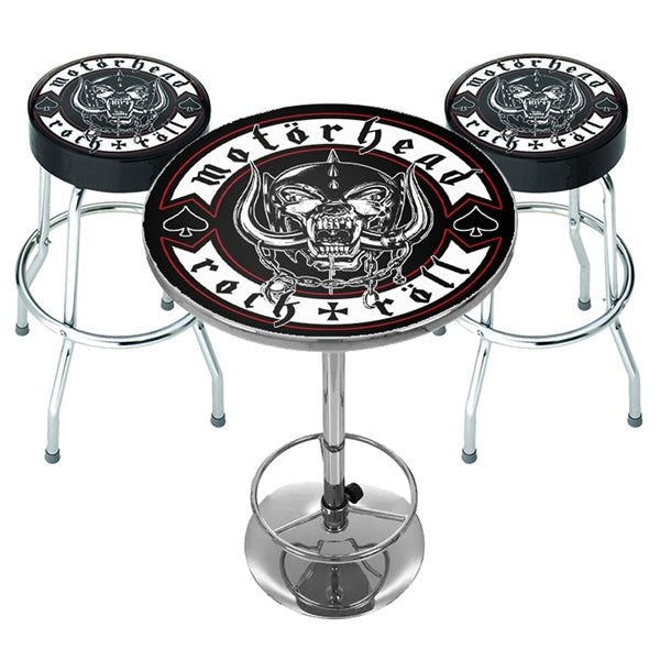 Motorhead "Rock N Roll" Bar Stools and Table Set Earache Records Ltd