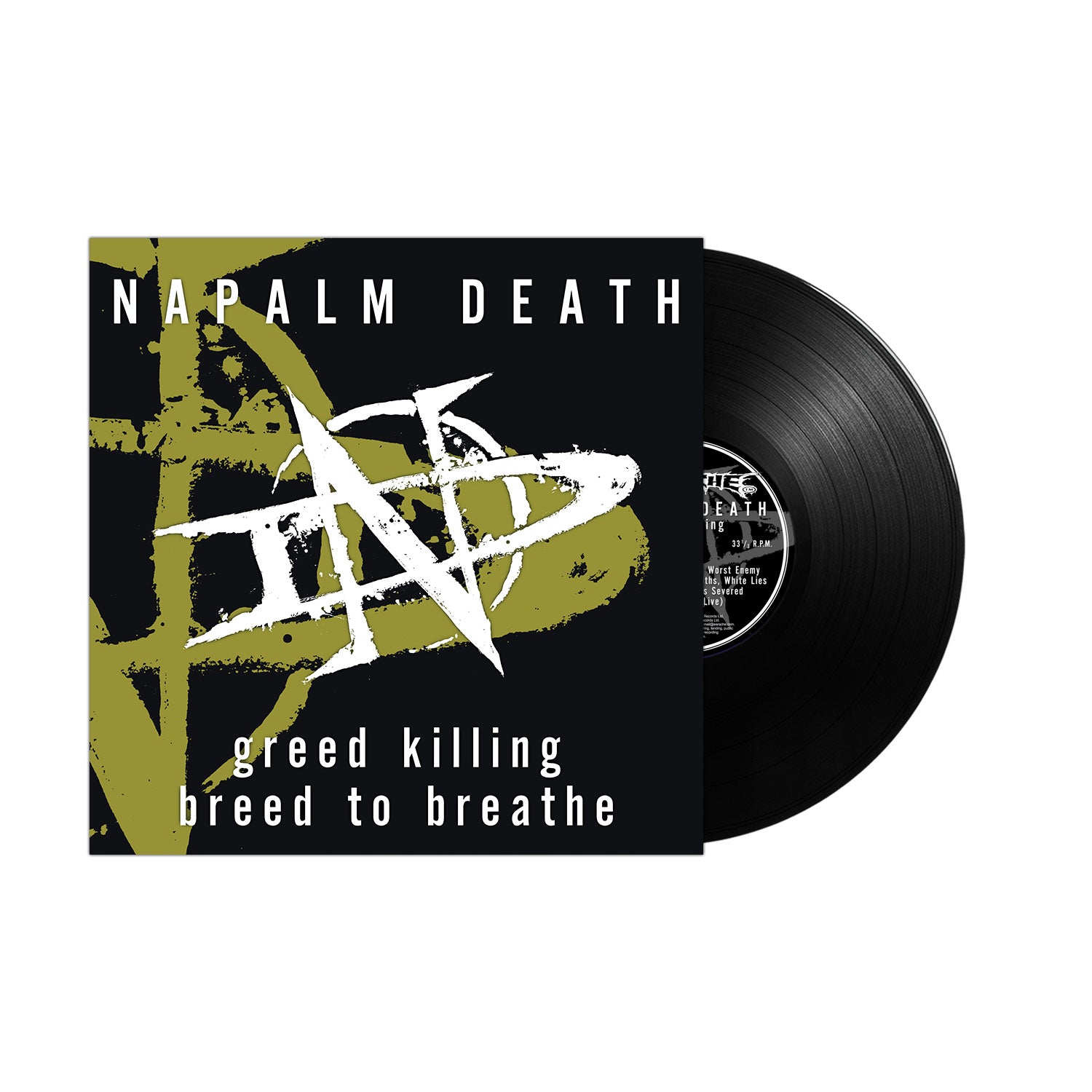 Napalm Death "Greed Killing / Breed To Breathe" Black Vinyl