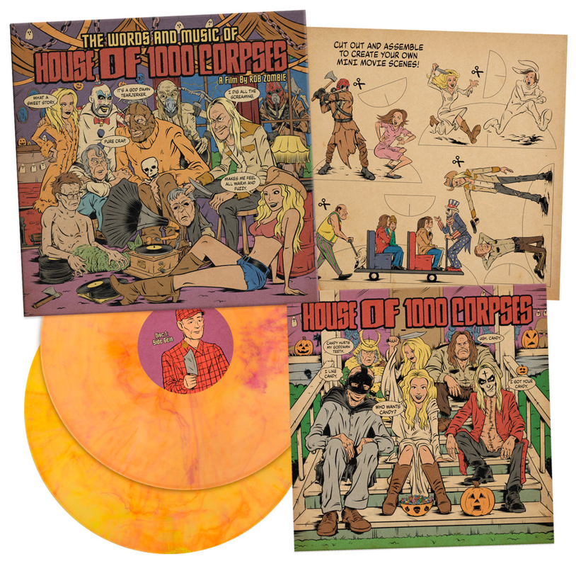 OST / Rob Zombie "The Words & Music of House of 1000 Corpses" Deluxe Orange / Purple / Green Vinyl - PRE-ORDER
