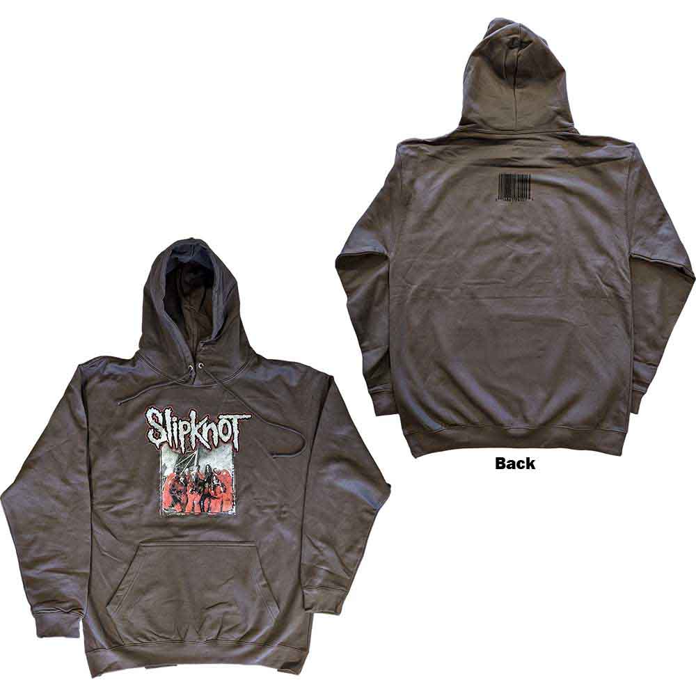 Slipknot Self Titled Grey Pullover Hoodie Earache Records Ltd