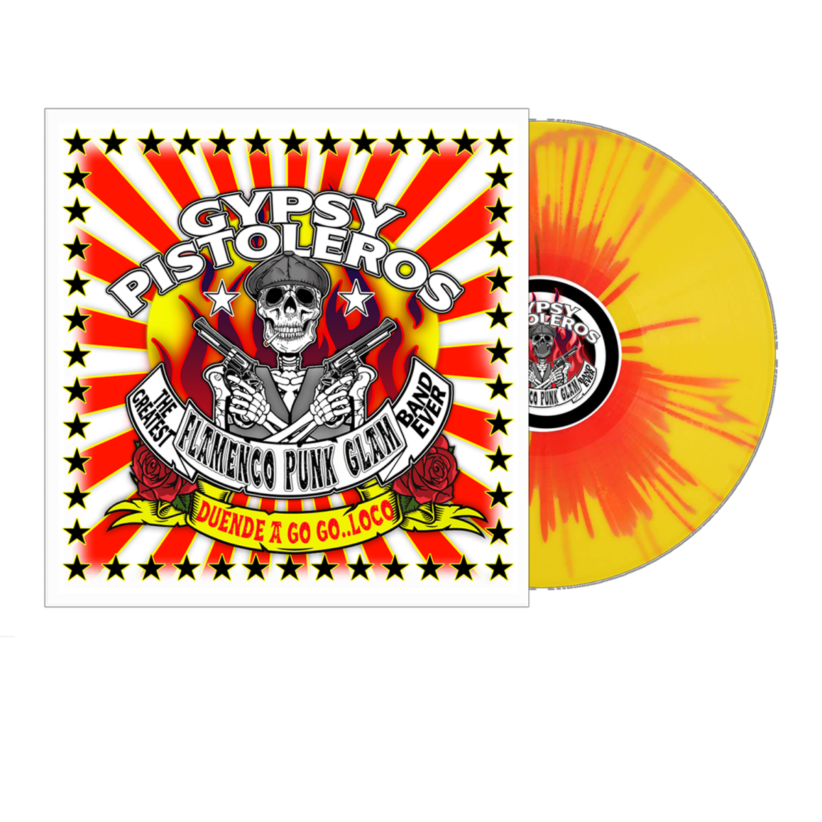 Gypsy Pistoleros "Duende a Go Go Loco" Yellow Splatter Vinyl