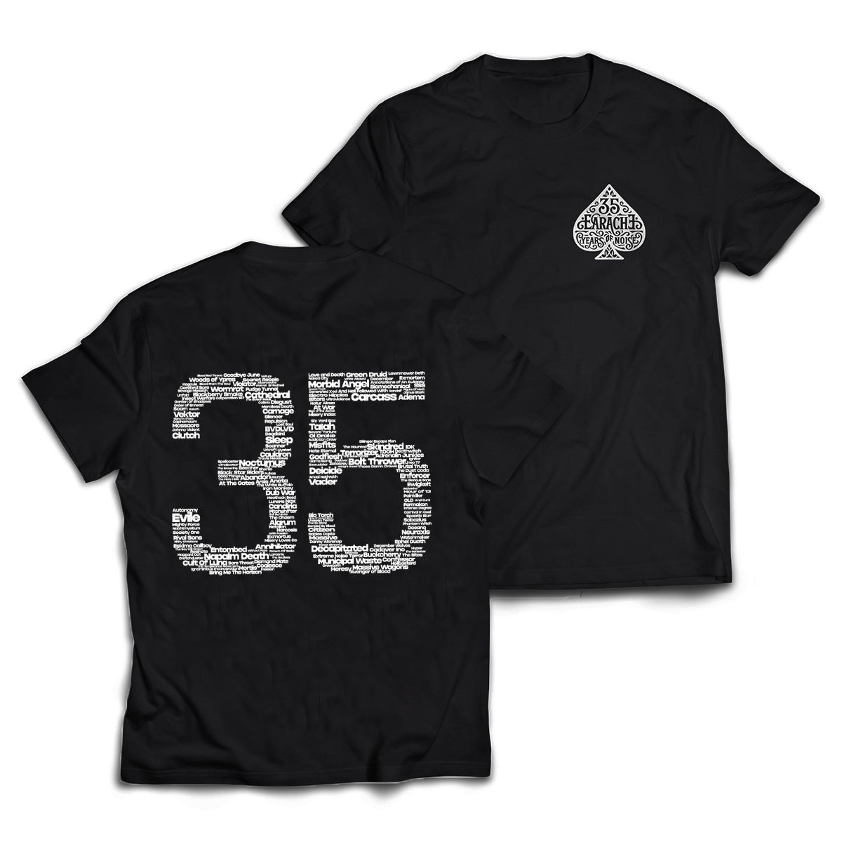 Earache "35 Years Of Noise - Ace" T shirt