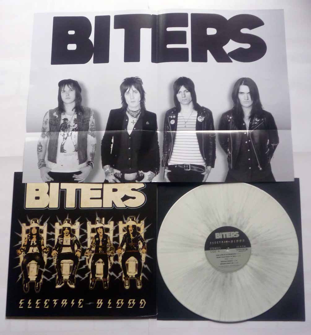 Biters "Electric Blood" White w/ Silver Splatter Vinyl