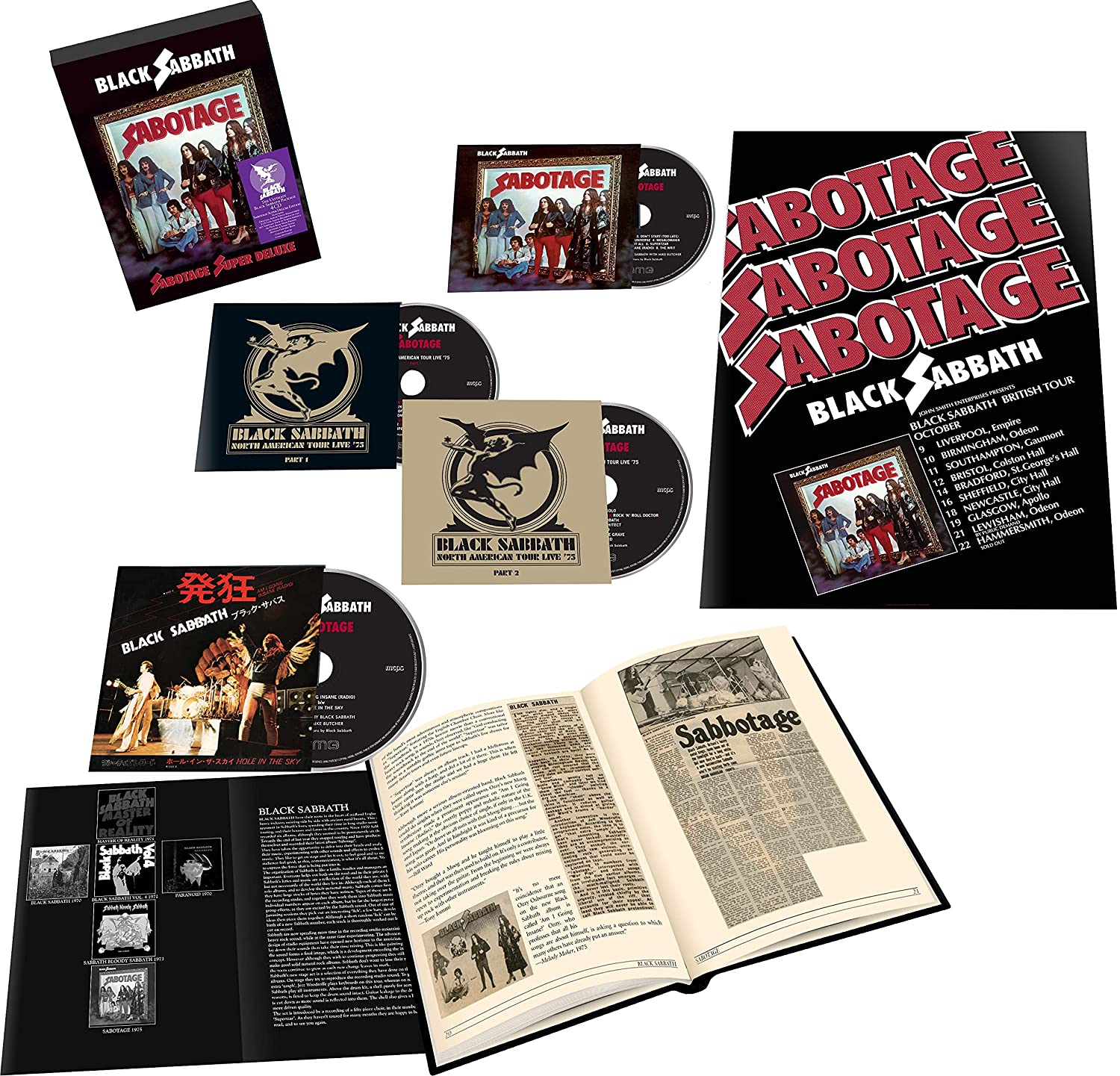 Black Sabbath "Sabotage" Super Deluxe 4 CD Box Set