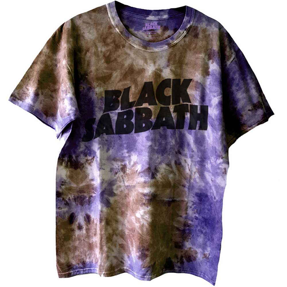 Black Sabbath "Wavy Logo" Dye Wash 2 T shirt