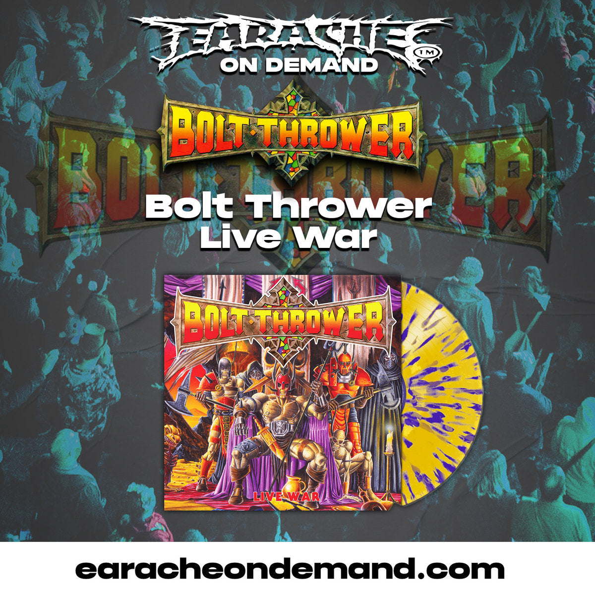 Bolt Thrower "Live War" Yellow / Purple Vinyl