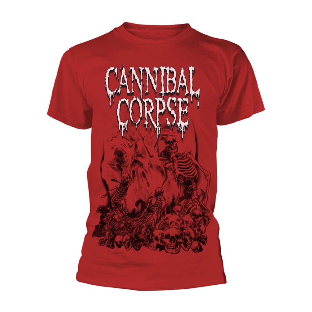 Cannibal Corpse "Pile Of Skulls" Red T shirt