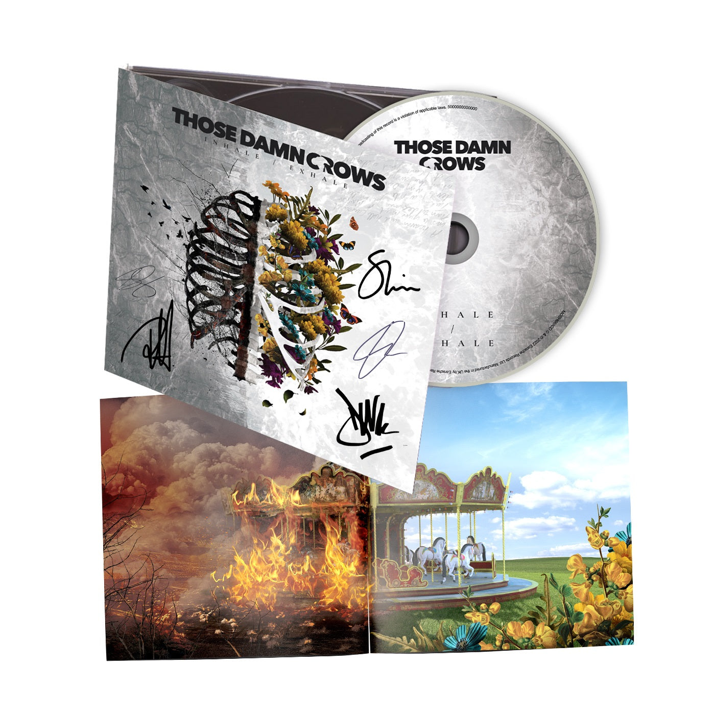 Those Damn Crows "Inhale/Exhale" Signed Digipak CD w/ 2 Bonus Tracks & Download