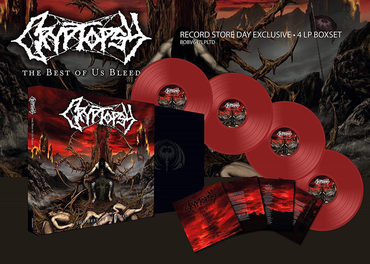Cryptopsy "The Best Of Us Bleed" 4x12" Colour Vinyl Box Set