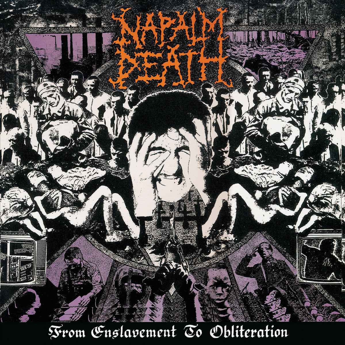 Napalm Death "From Enslavement To Obliteration" FDR Deep Purple Vinyl (Ltd to 300 Copies)