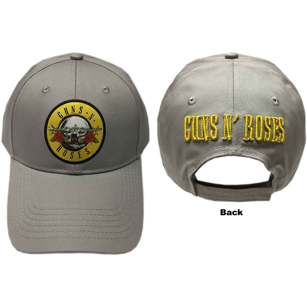 Guns 'n' Roses "Circle Logo / Back Logo" Grey Baseball Cap