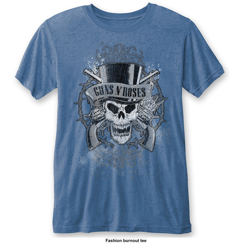 Guns N' Roses Faded Skull Burnout T Shirt