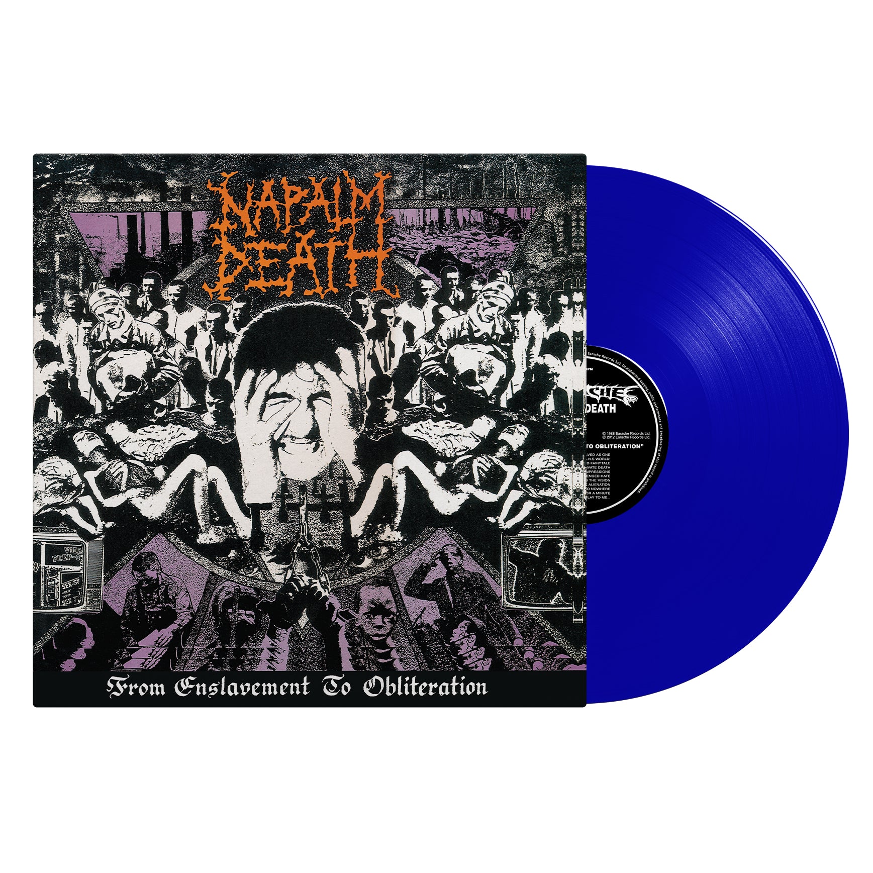 Napalm Death "From Enslavement To Obliteration" FDR Blue Vinyl (Ltd to 300 Copies)