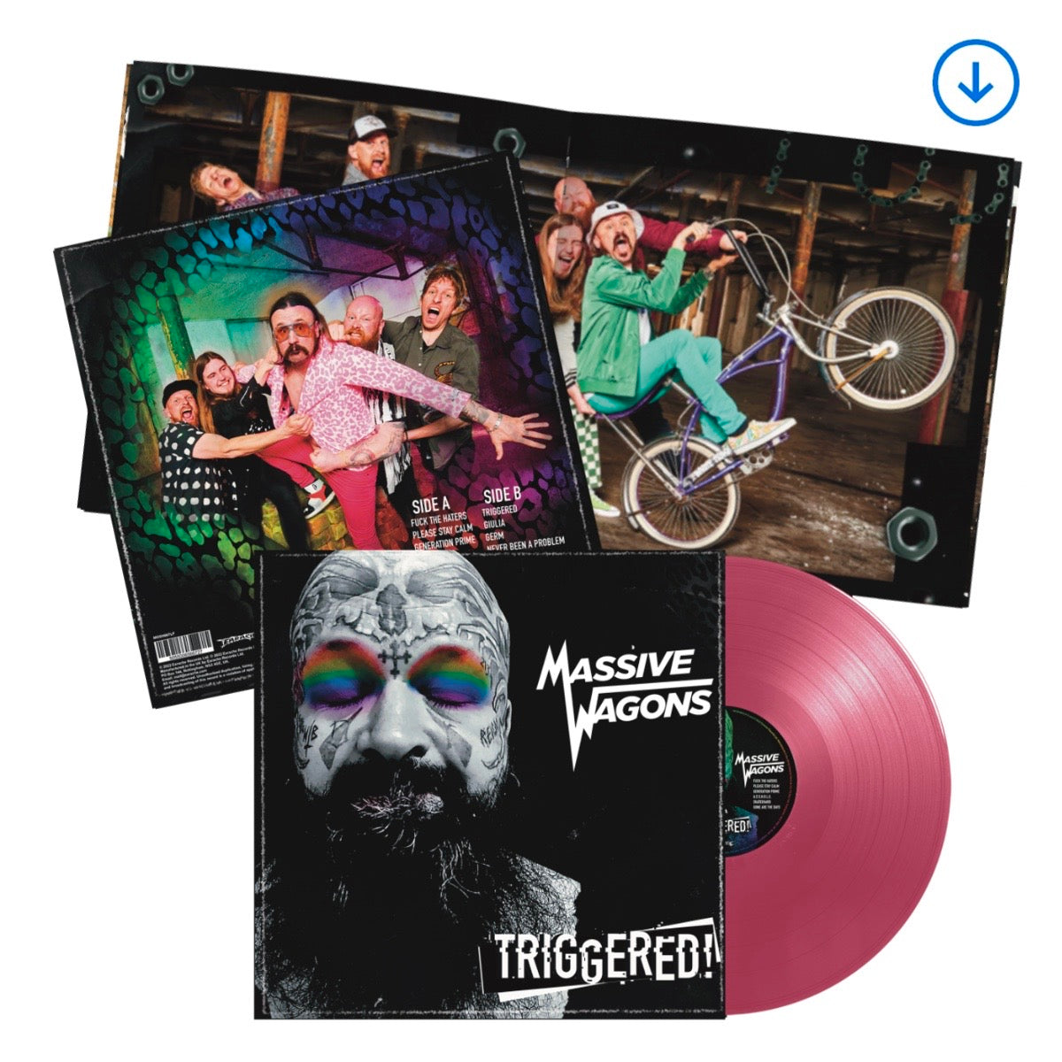 Massive Wagons "TRIGGERED!" Choice of Colour Vinyl w/ 12 Page Booklet