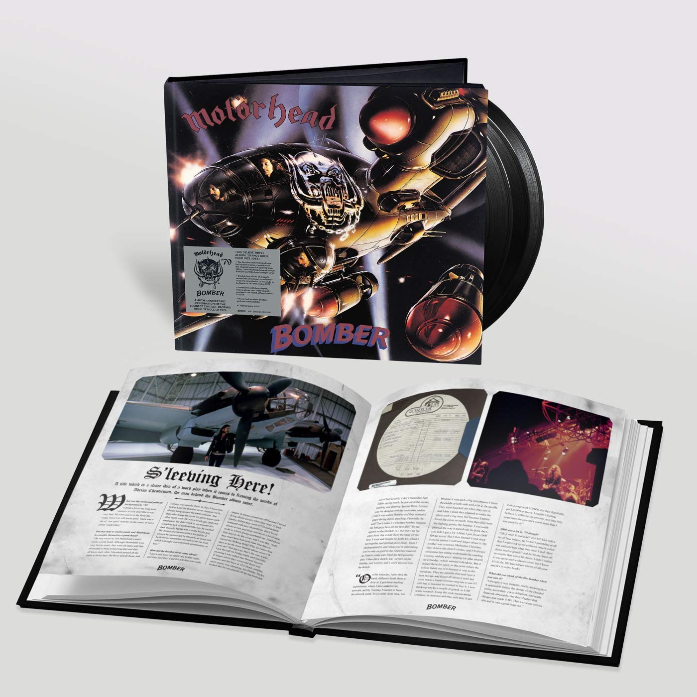 Motorhead "Bomber" Deluxe 3x12" Vinyl w/ 20 Page Book