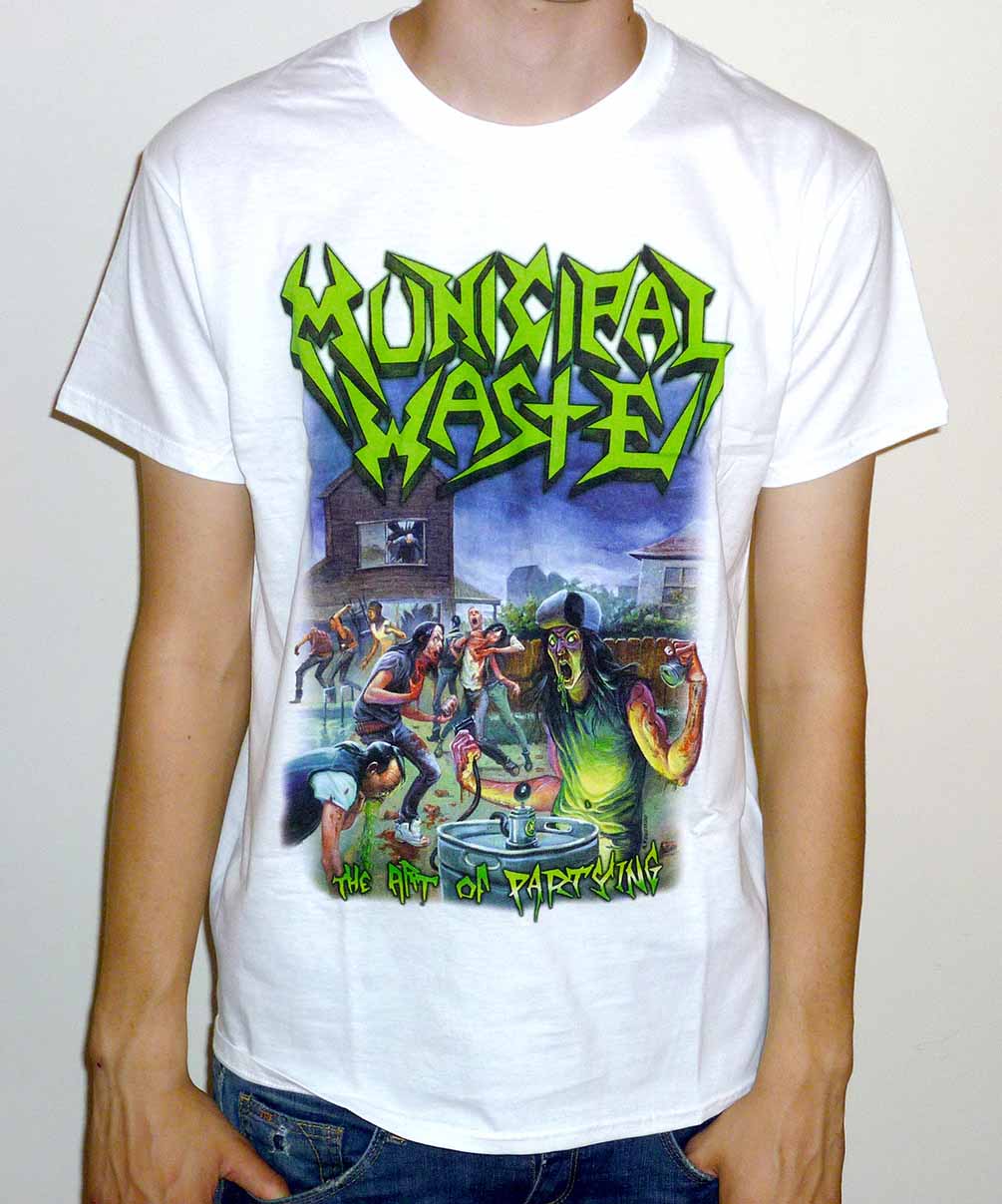 Municipal Waste "The Art Of Partying" White T-shirt
