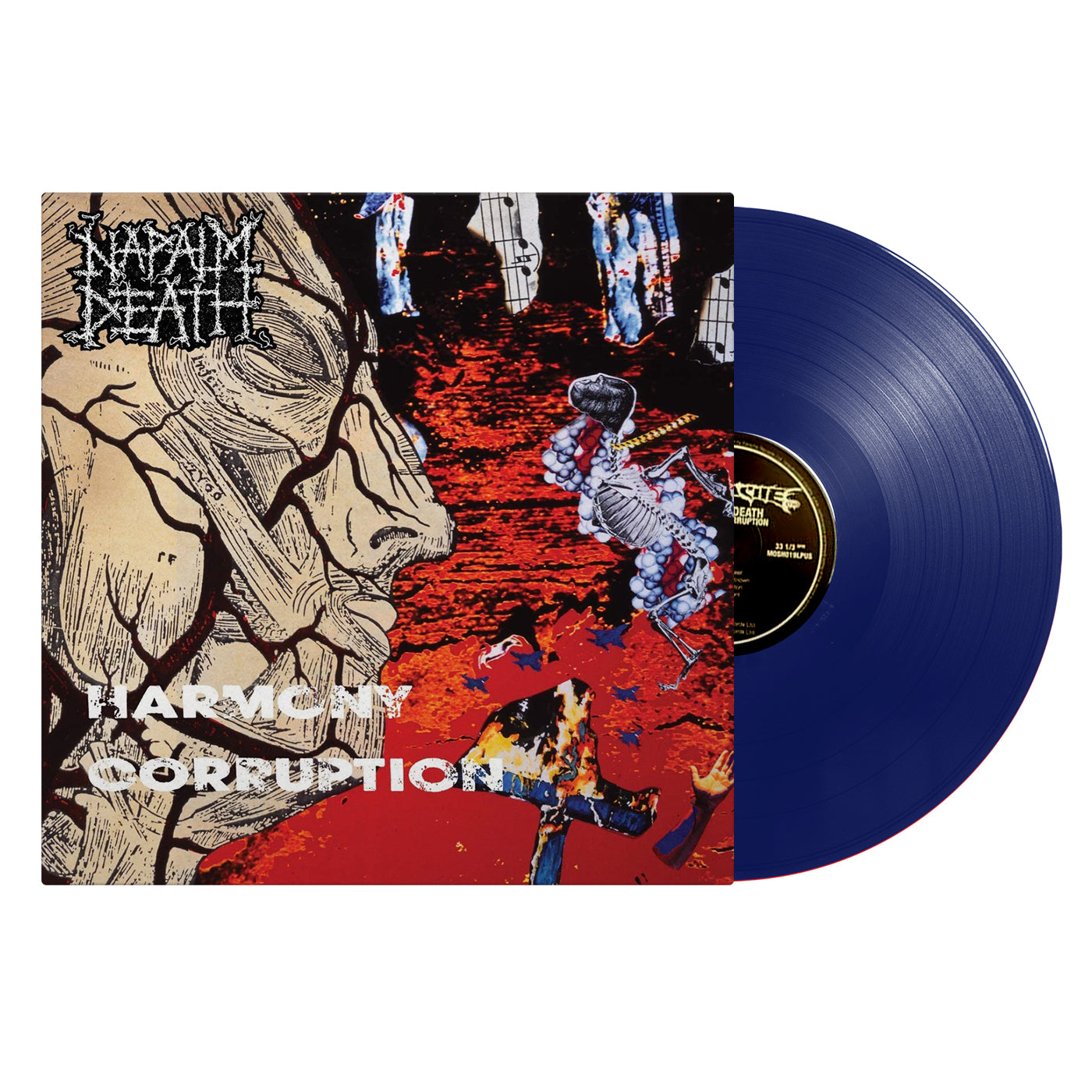 Napalm Death "Harmony Corruption" Blue Vinyl