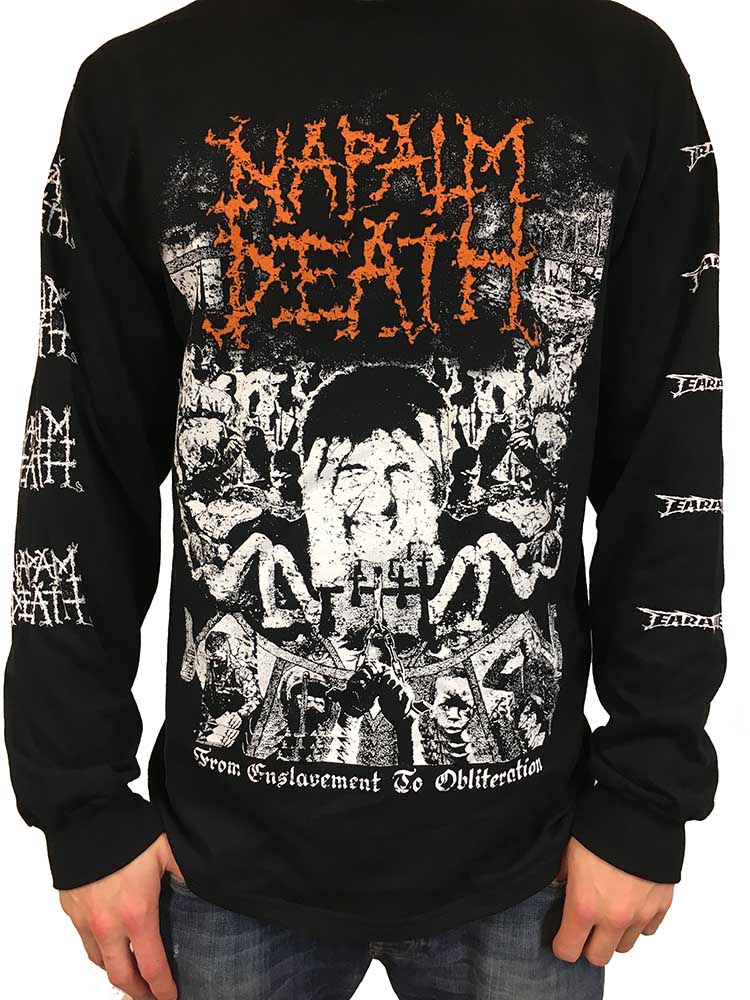 Napalm Death "From Enslavement To Obliteration" Long Sleeve T shirt