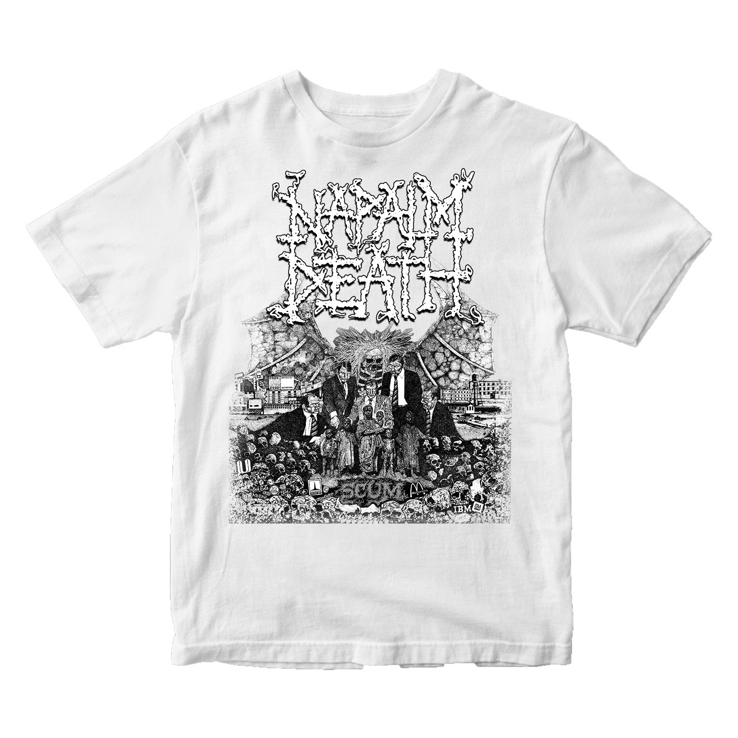 Napalm Death Scum White T shirt – Earache Records Ltd