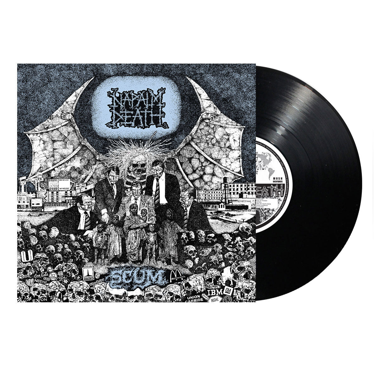 Napalm Death "Scum" FDR Black Vinyl w/ Blue Cover