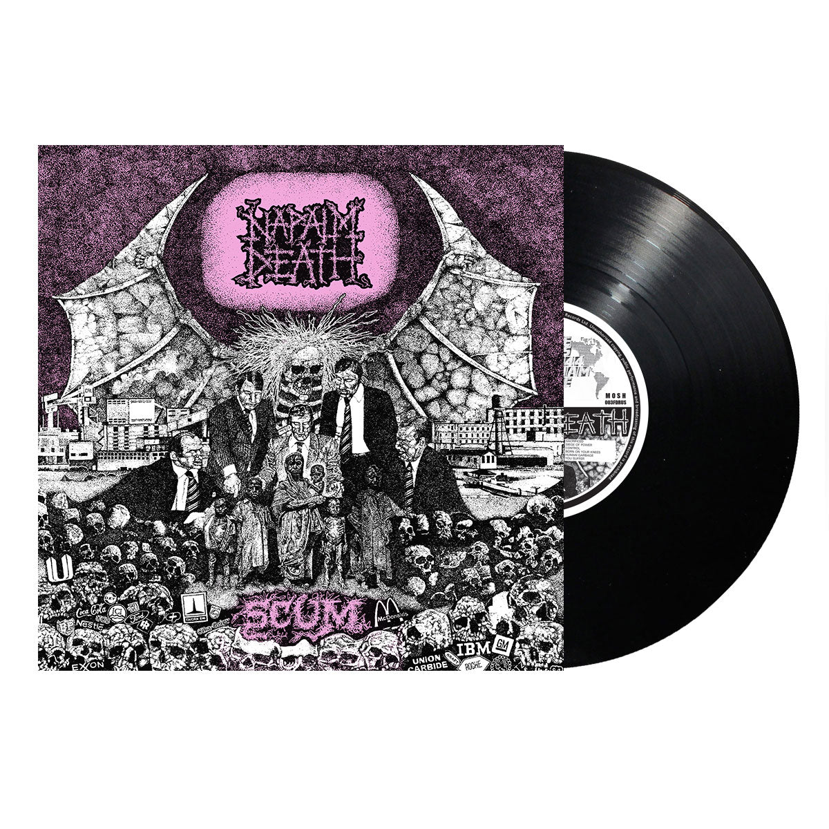 Napalm Death "Scum" FDR Black Vinyl w/ Pink Cover