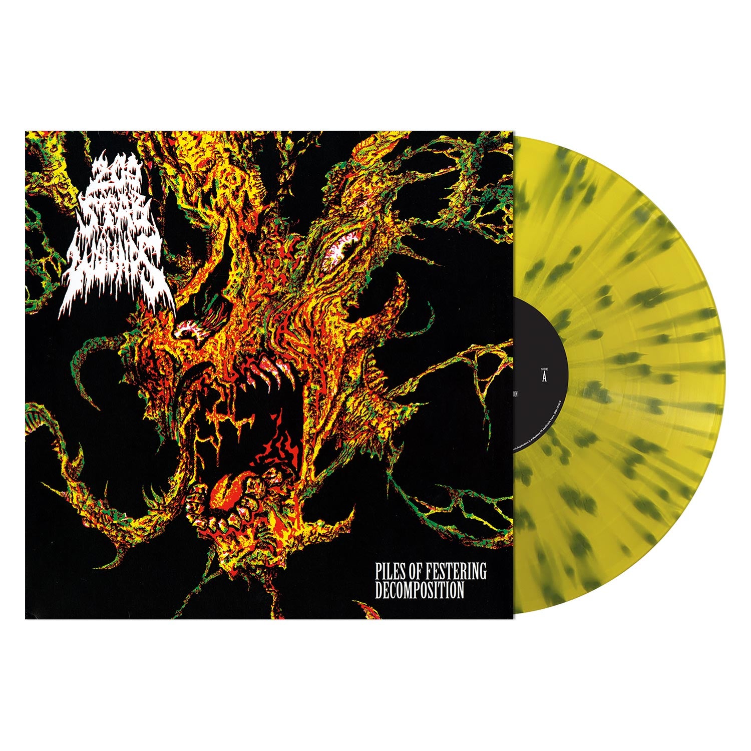 200 Stab Wounds "Piles of Festering Decomposition" 'Dripping Mold' Piss Yellow w/ Olive Splatter Vinyl