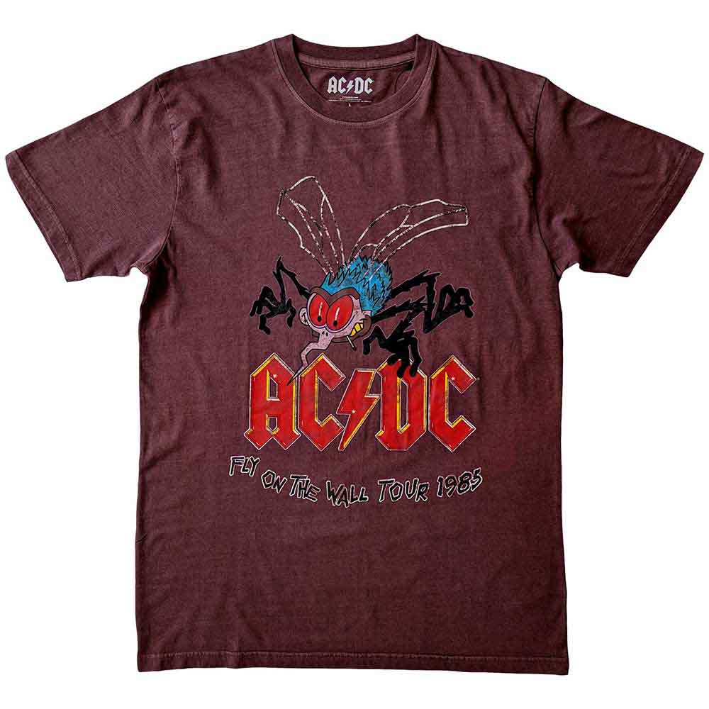 AC/DC "Fly On The Wall" Maroon T shirt