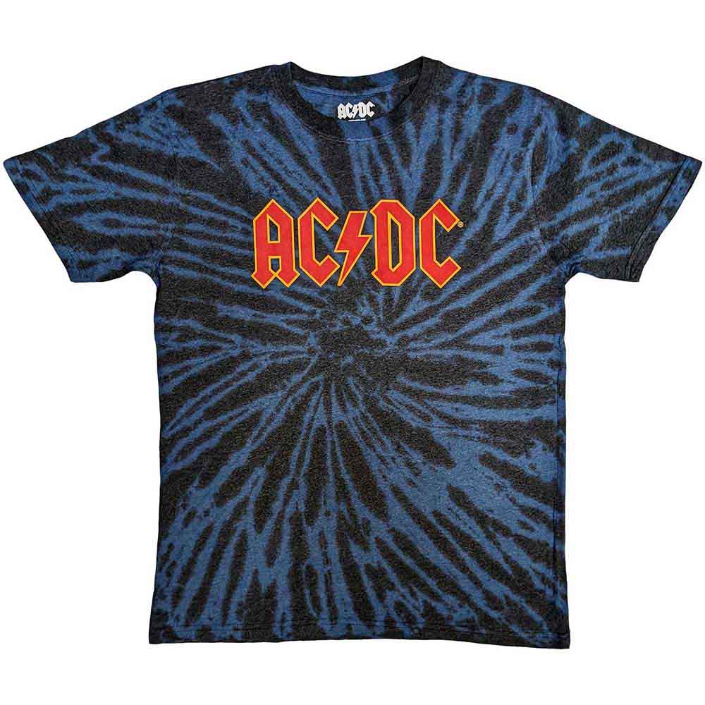 AC/DC "Logo" Blue Dip Dye T shirt