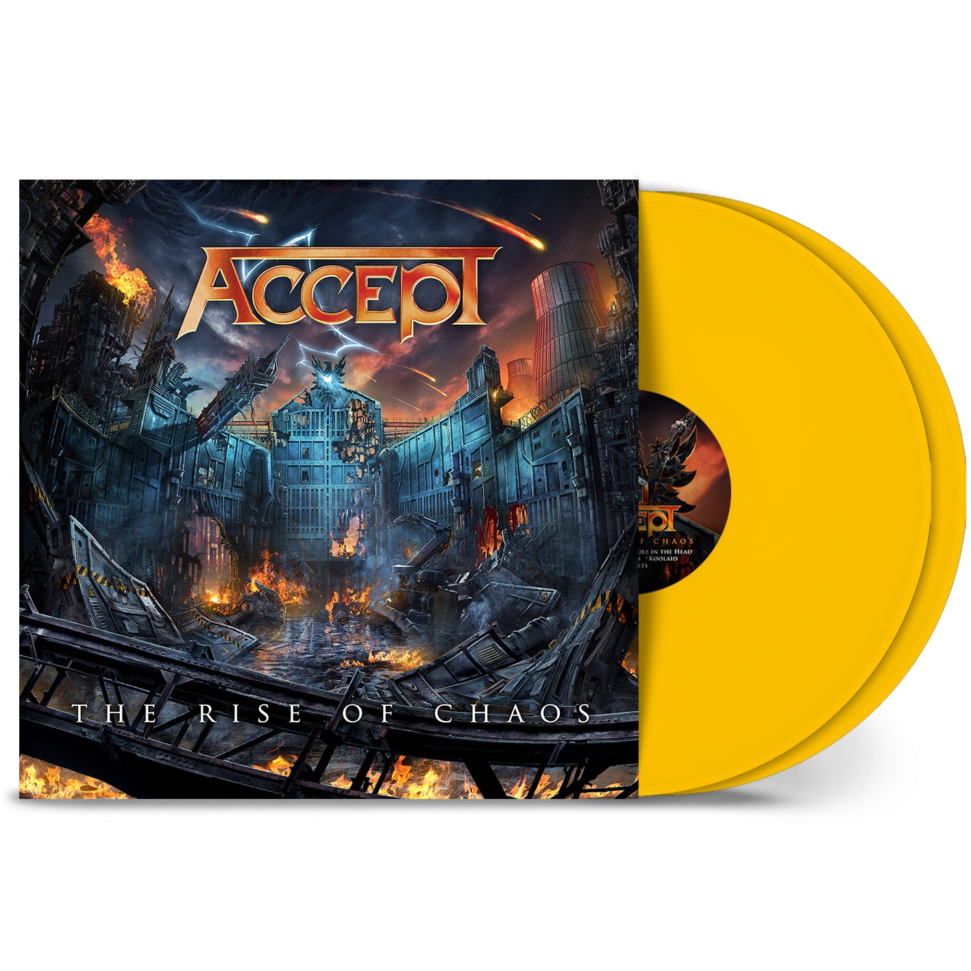 Accept "The Rise Of Chaos" Gatefold 2x12" Yellow Vinyl