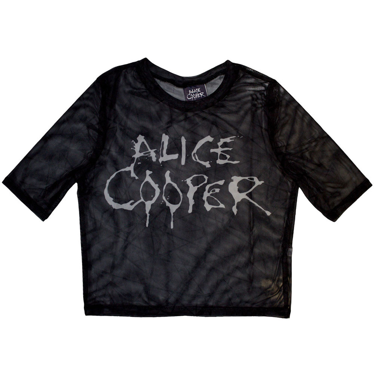 Alice Cooper "Dripping Logo" Mesh Crop Top