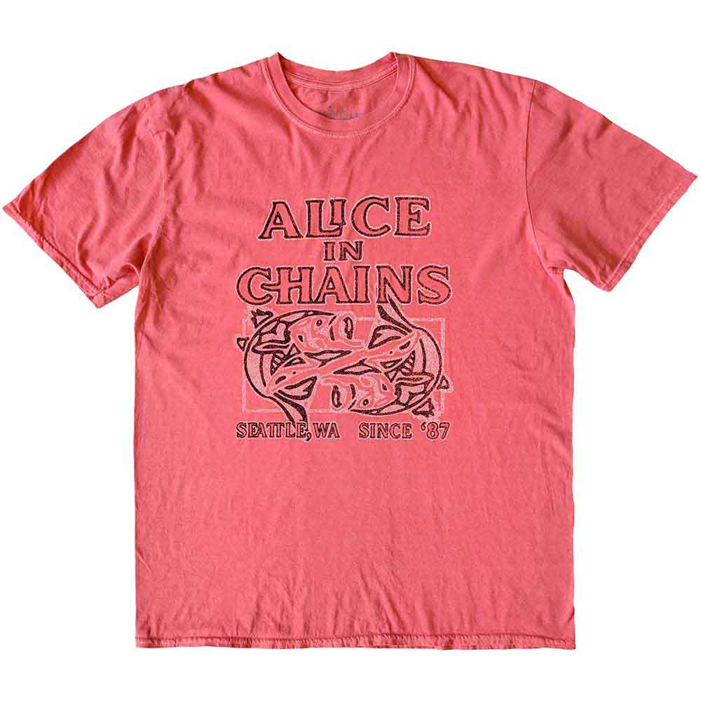 Alice In Chains "Totem Fish" Pink T shirt