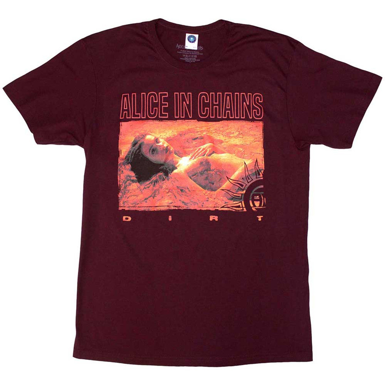 Alice In Chains "Dirt Orange" Maroon Red T shirt