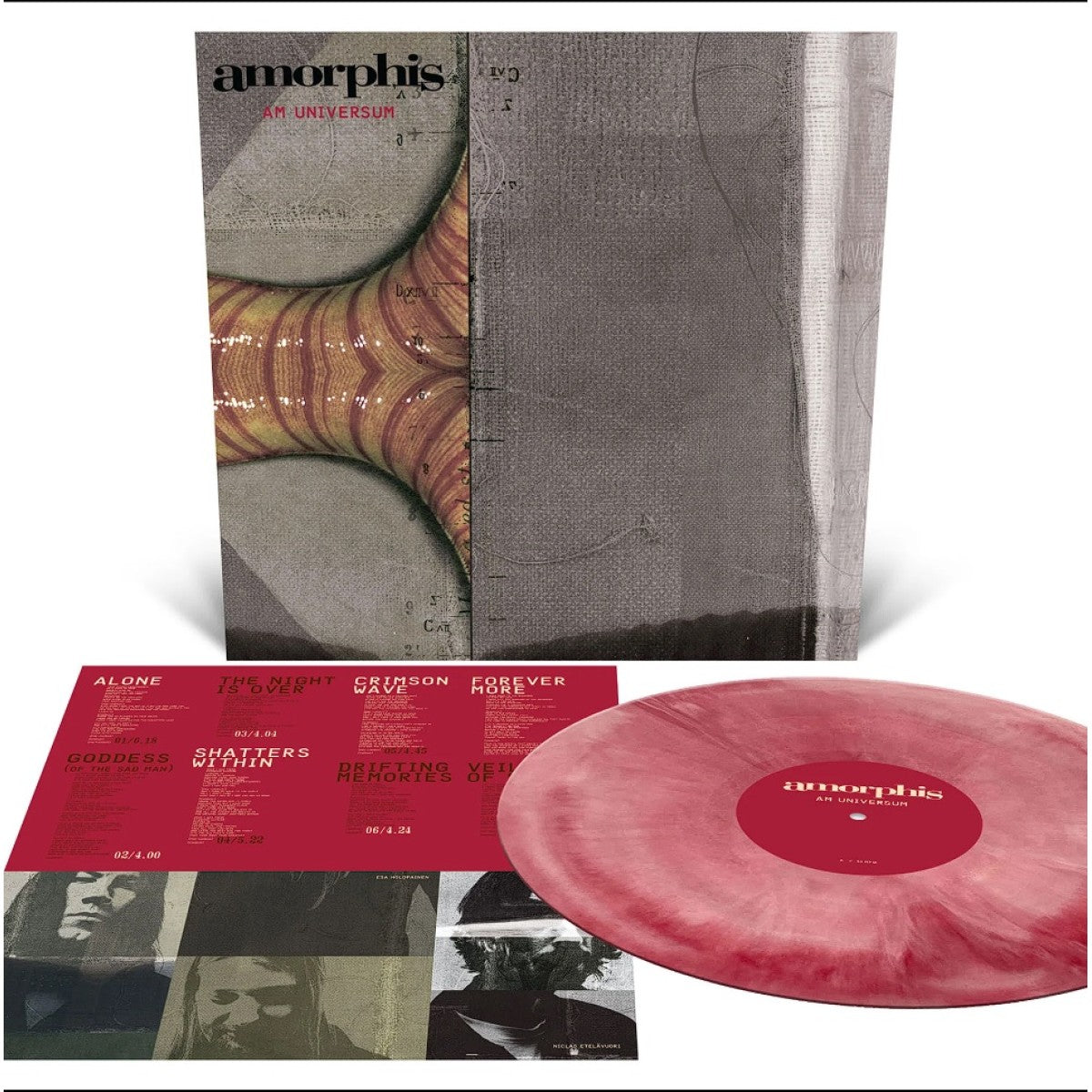 Amorphis "Am Universum" White / Oxblood Galaxy Merge Vinyl