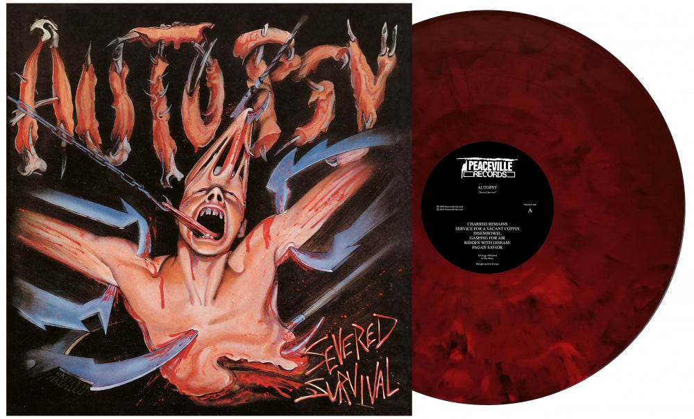 Autopsy "Severed Survival" Marble Vinyl w/ Hooks Cover